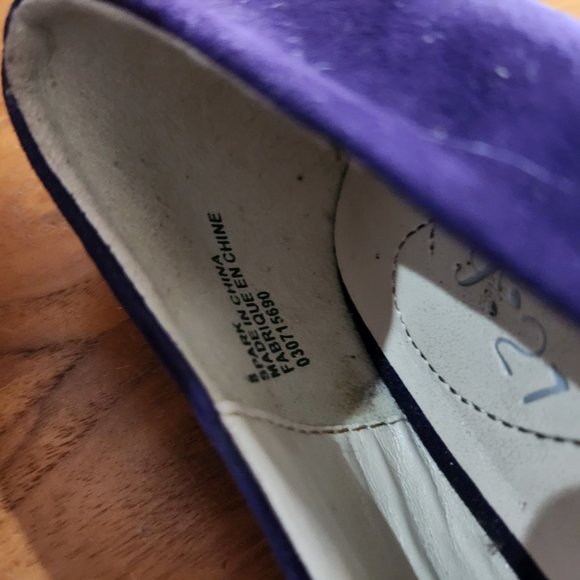 Purple suede glitter women's heels, size 8, GUC - Picture 4 of 4